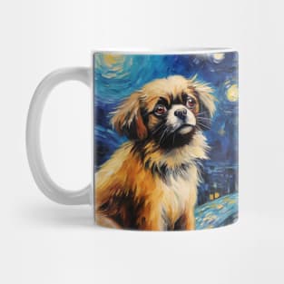 Tibetan Spaniel Night painted by Van Gogh Mug